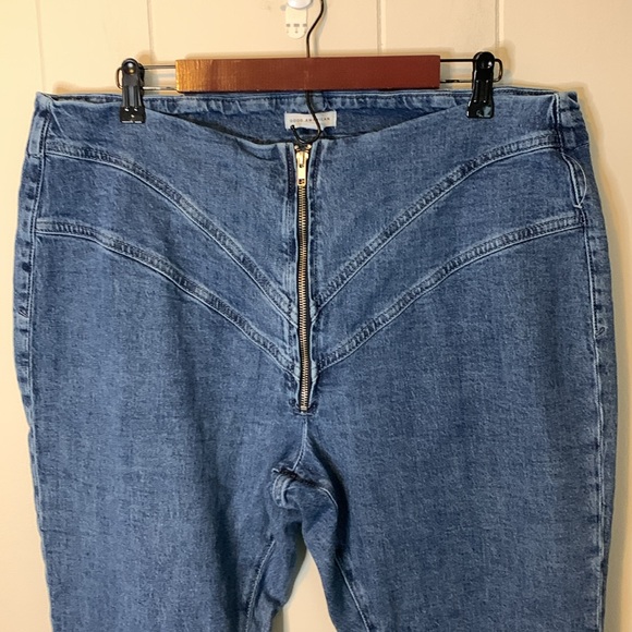 Good American Corset Good Classic Straight Leg Jeans Zip Closure Size 16 - Picture 3 of 7